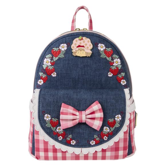 Strawberry Shortcake Faux Denim Mini Backpack :) - Picture 1 of 4